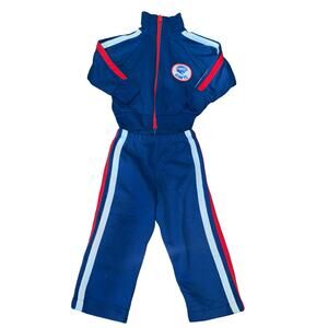 Vintage late 80s early 90s NFL New York Giants toddler tracksuit set.